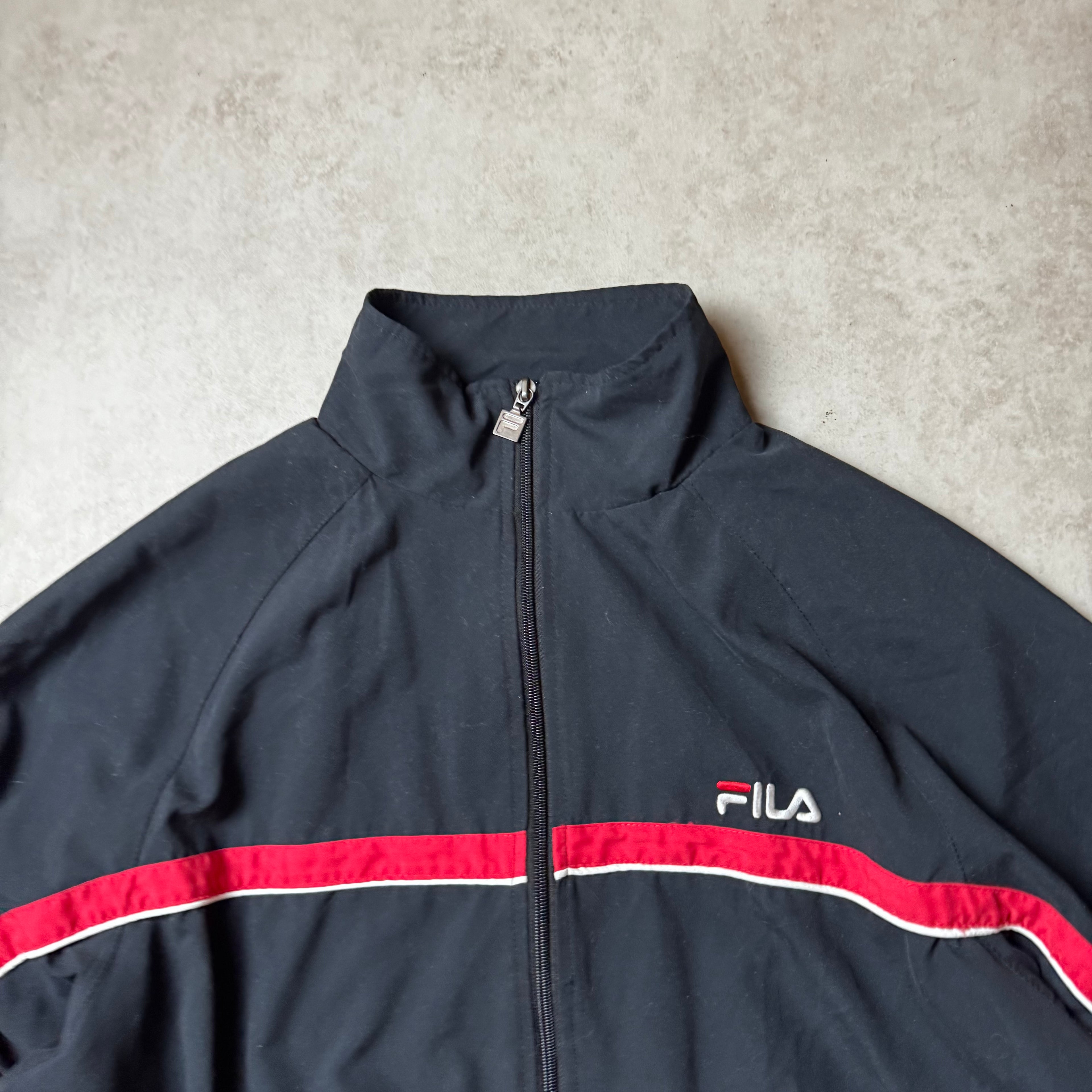 Black Vintage FILA Windbreaker - M