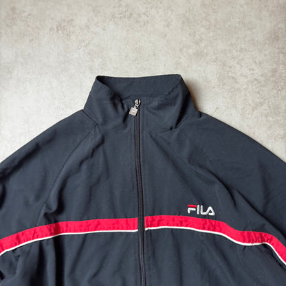Black Vintage FILA Windbreaker - M