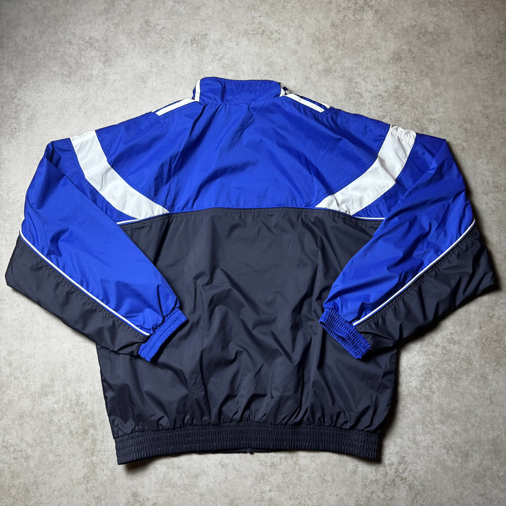 Black and Blue Vintage Adidas Windbreaker - L