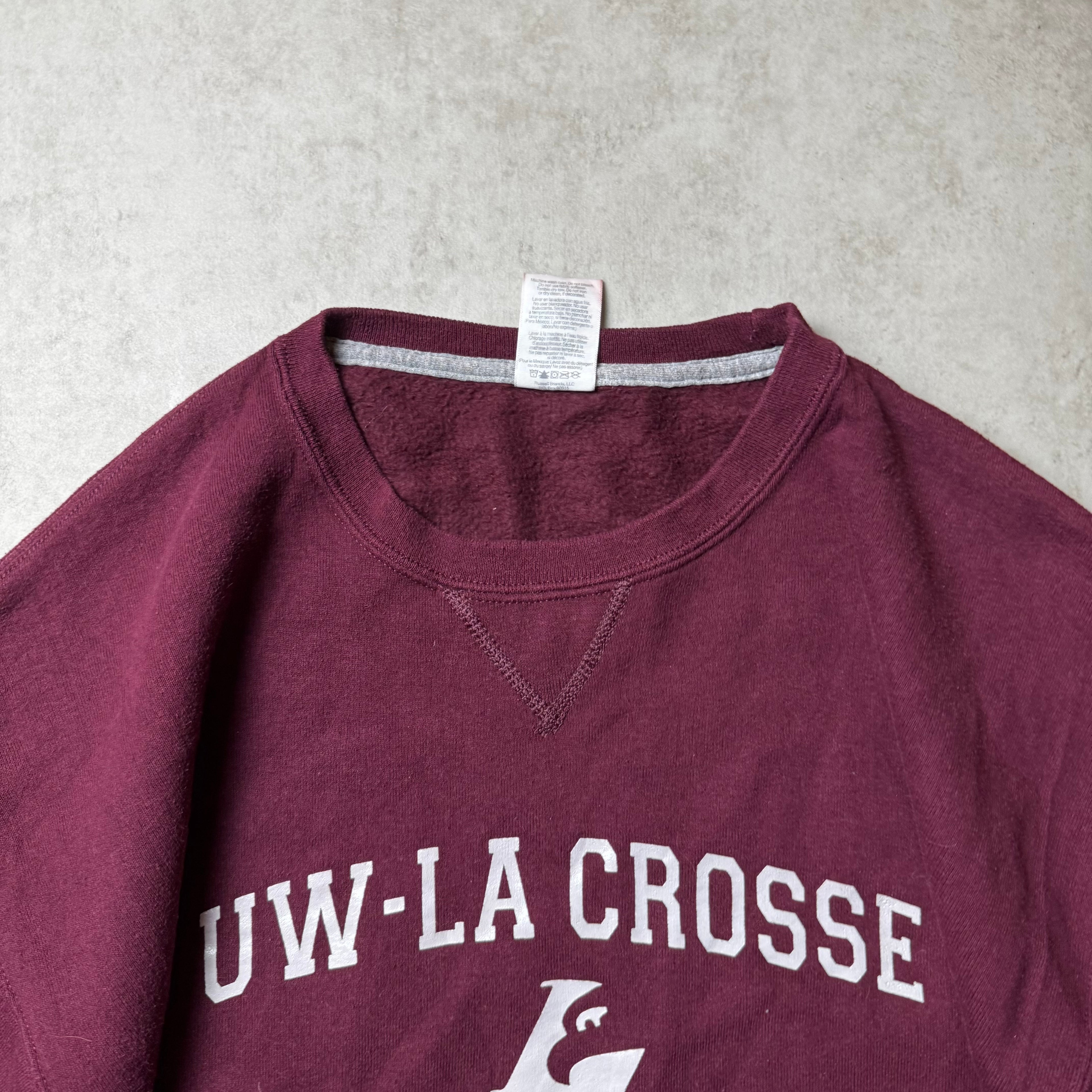Dark Red Russell Lacrosse Sweatshirt - Size XL