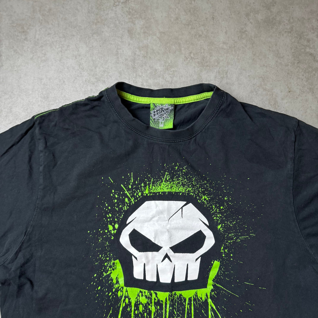 Black y2k No Fear Graphic Tee - M