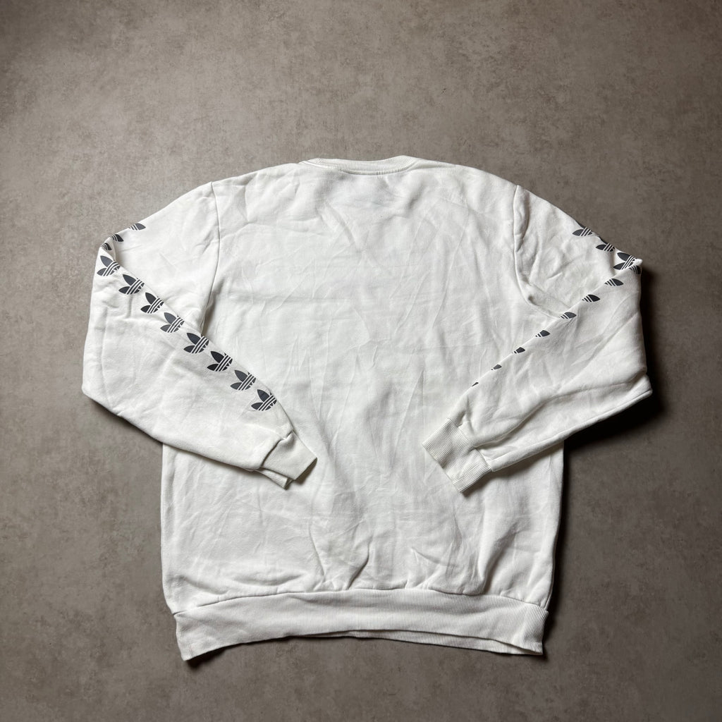 White Adidas Sweatshirt - L