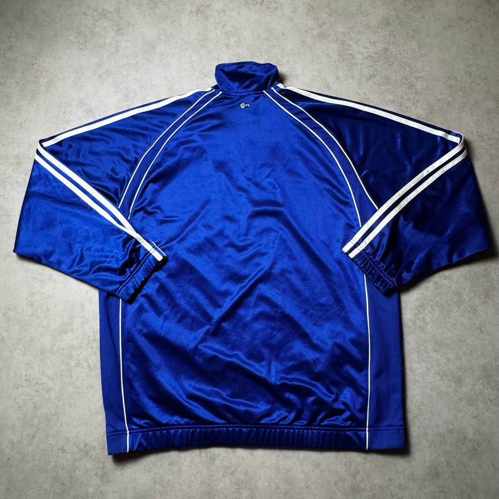 Blue Adidas Vintage Zip Up Hoodie - L (XL)
