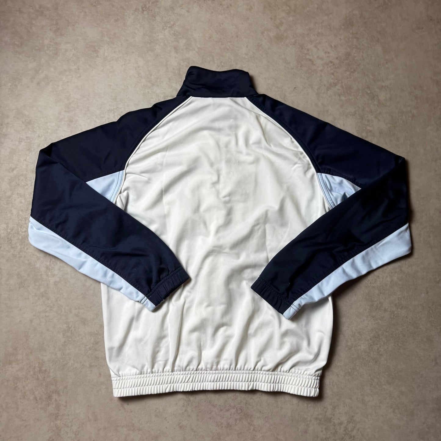 White Vintage Nike Zip Up Hoodie - S