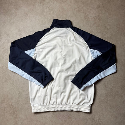 White Vintage Nike Zip Up Hoodie - S