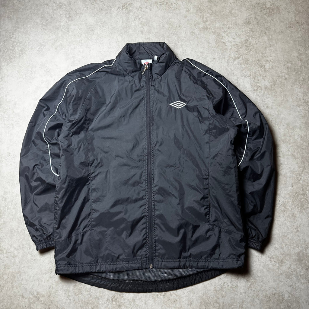 Black Vintage Umbro Windbreaker - L