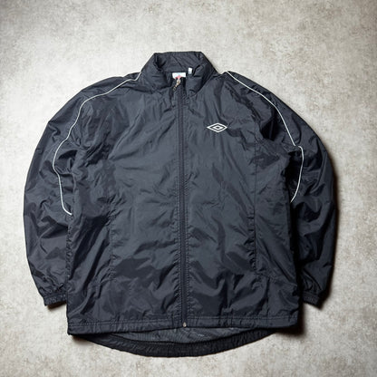 Black Vintage Umbro Windbreaker - L