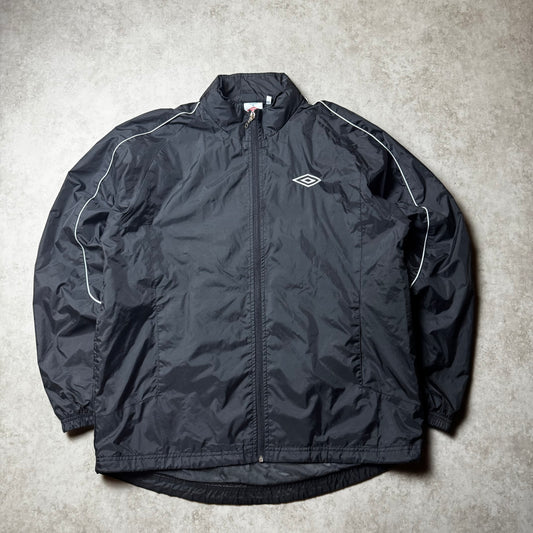 Black Vintage Umbro Windbreaker - L