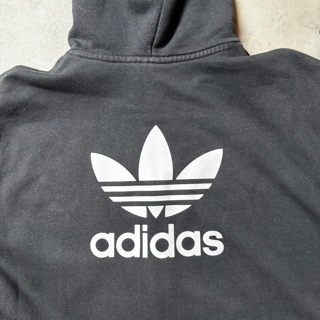 Black Adidas Zip Up Hoodie - M