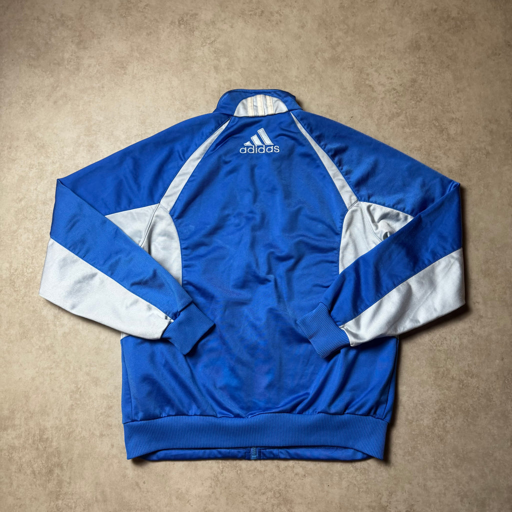 Blue Adidas Vintage Zip Up Hoodie - L