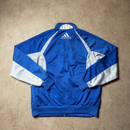 Blue Adidas Vintage Zip Up Hoodie - L