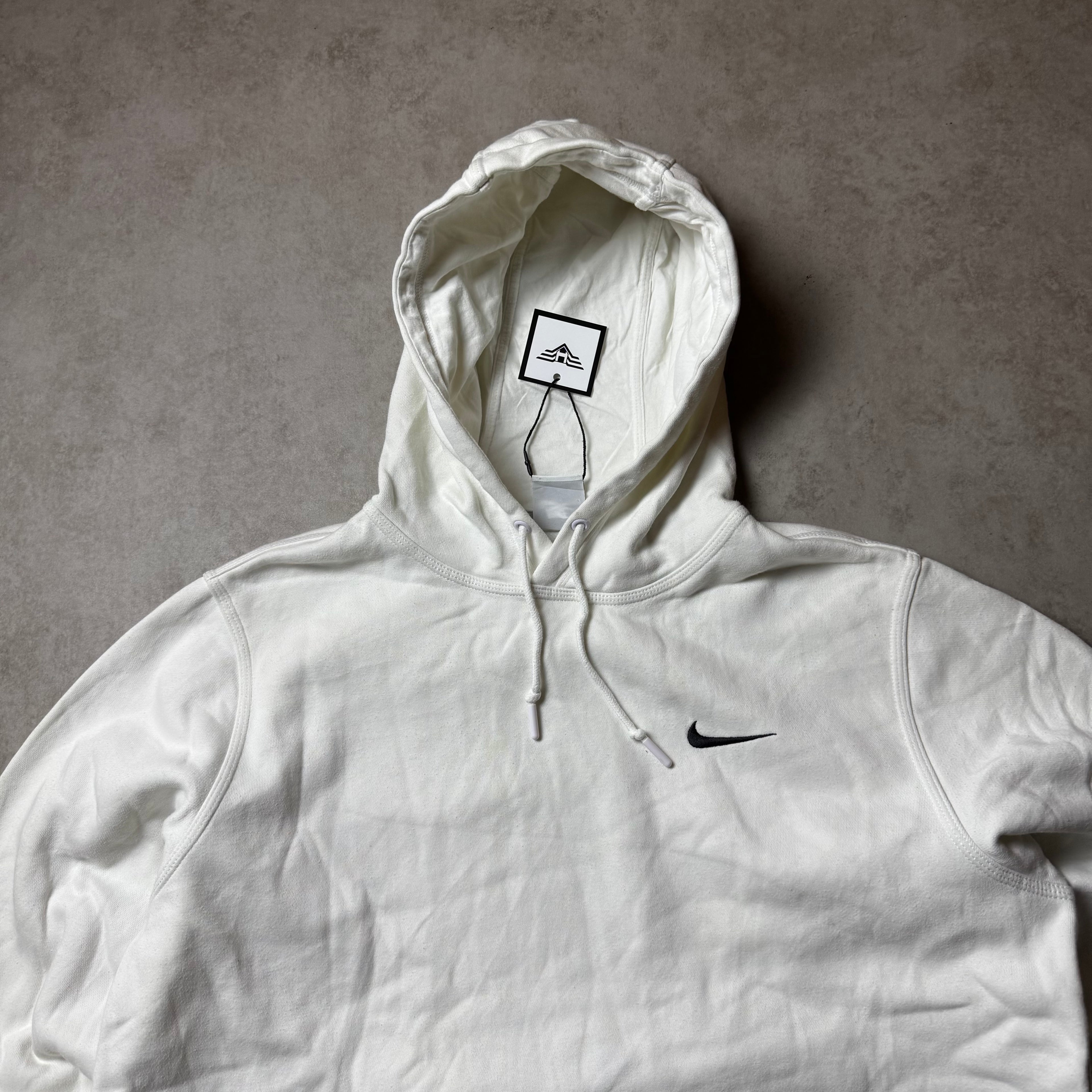 White Nike Hoodie - L