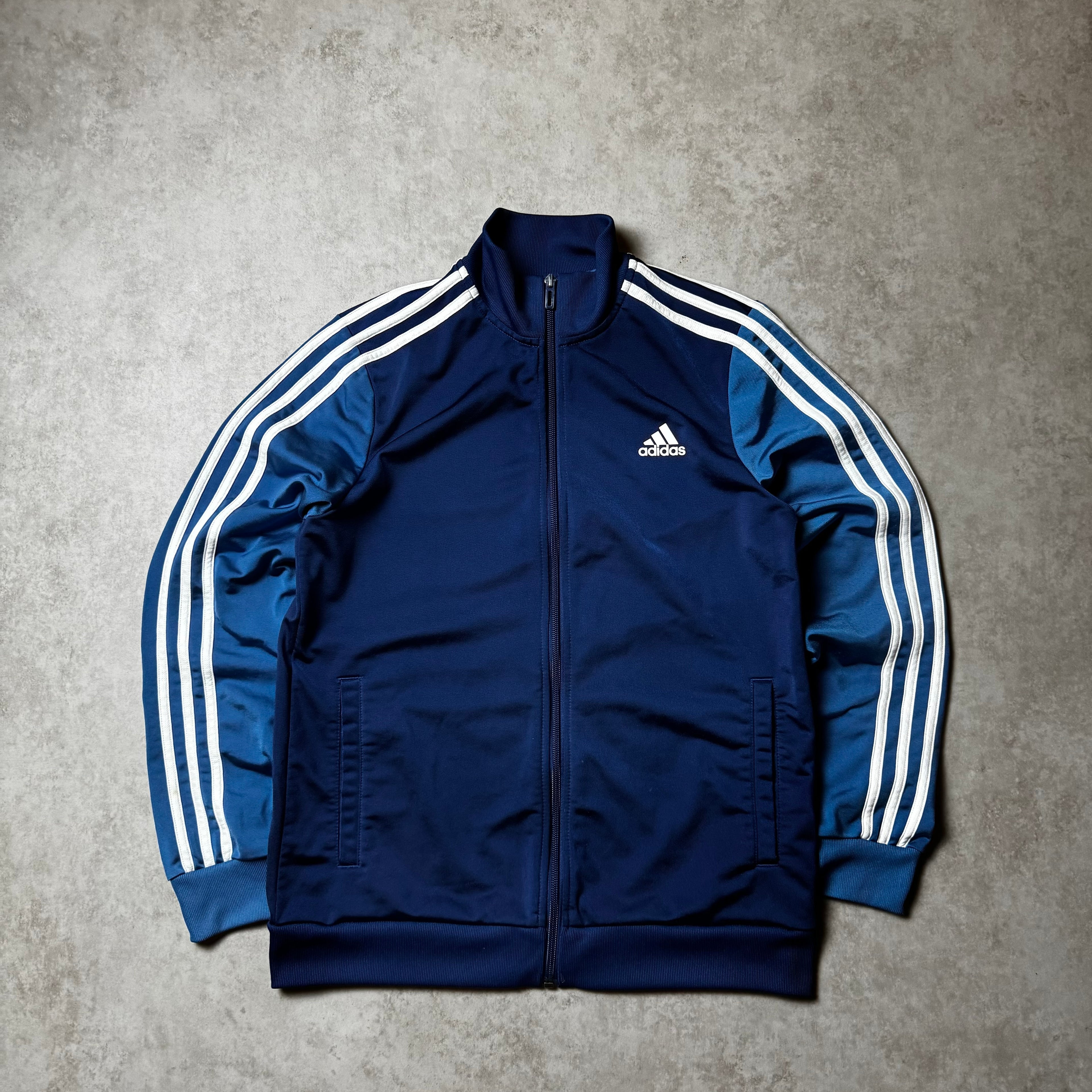 Blue Adidas Zip Up Hoodie - S