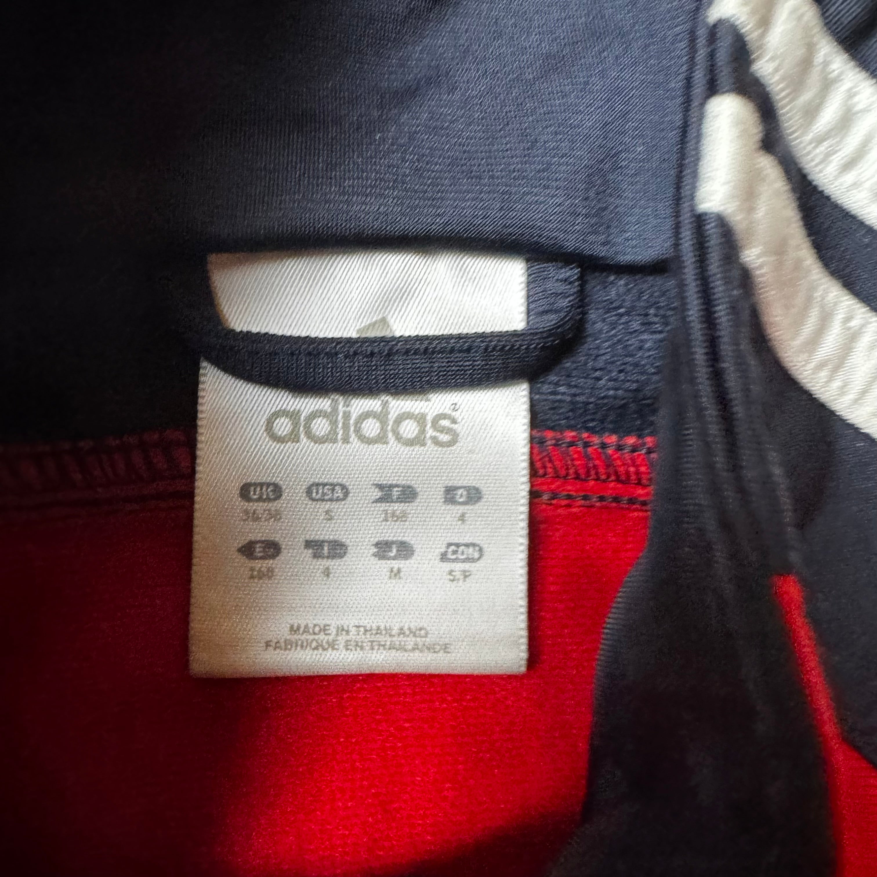 Red Adidas Vintage Zip Up Hoodie - S