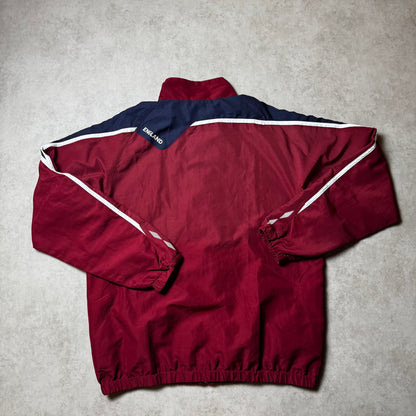 Red Vintage Umbro England Windbreaker - L