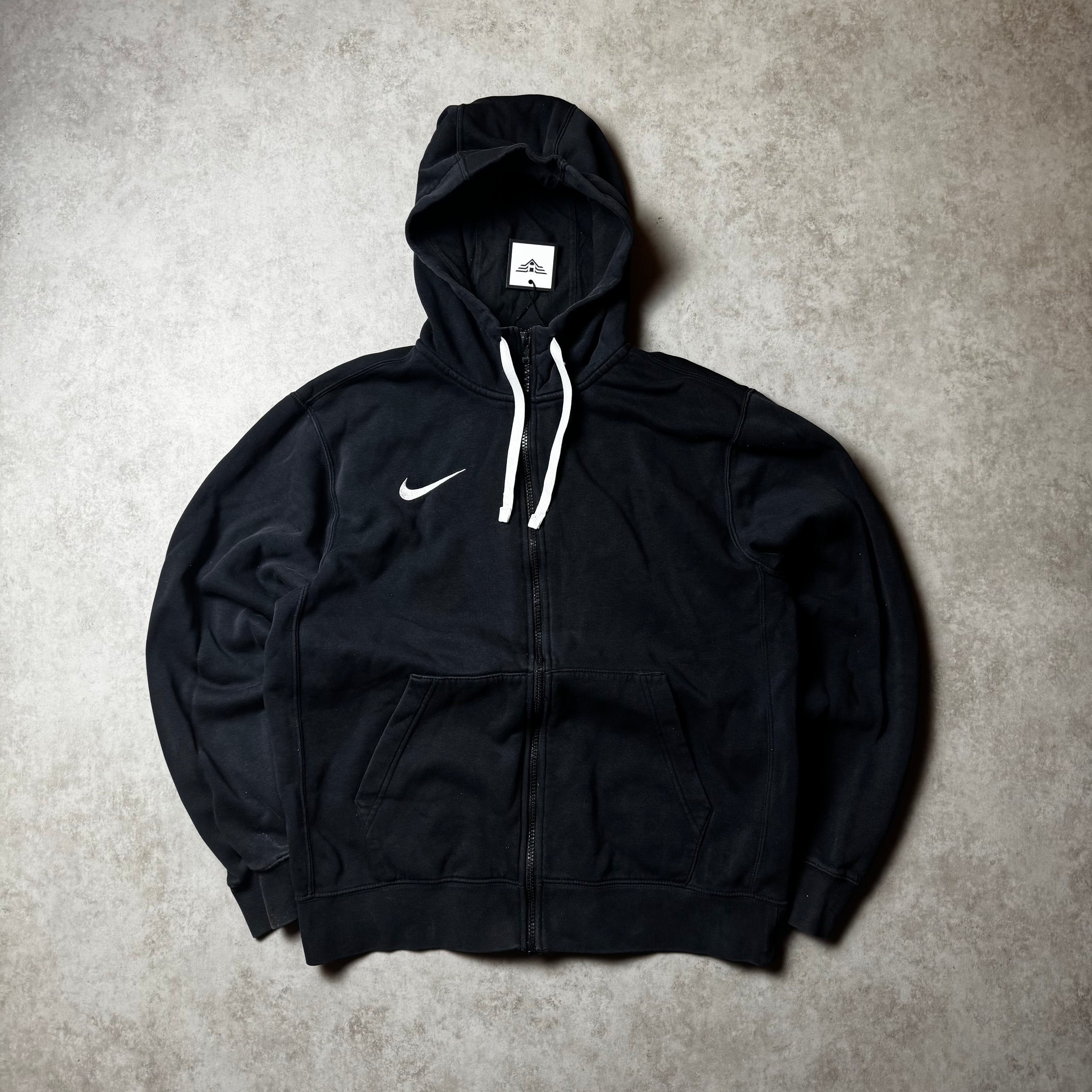 Black Nike Zip Up Hoodie - M