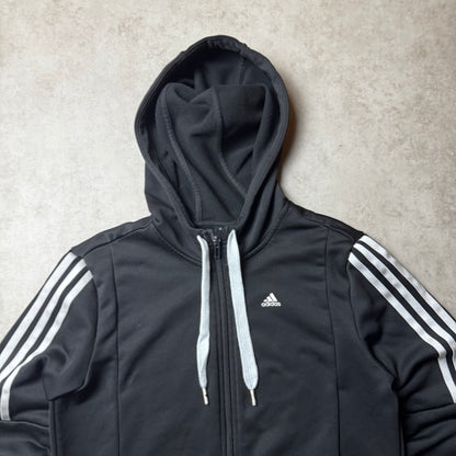 Black Adidas Zip Up Hoodie - S