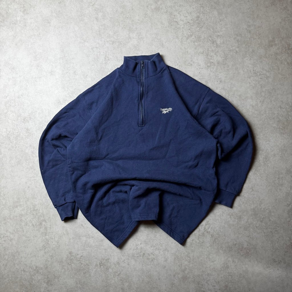 Dark Blue Reebok Quarter Zip - Size M
