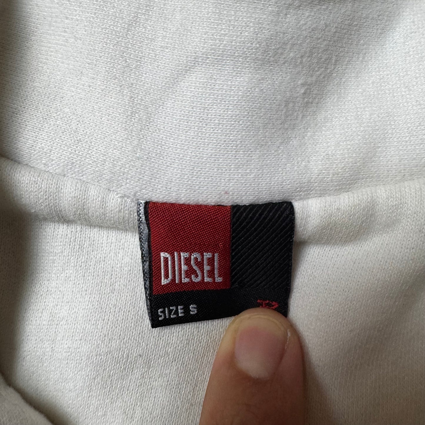 White Vintage Diesel Quarter Zip - S