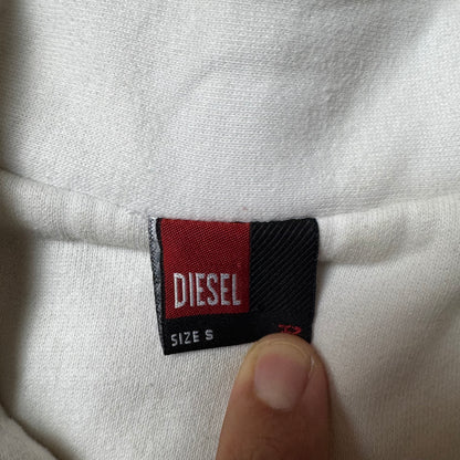 White Vintage Diesel Quarter Zip - S