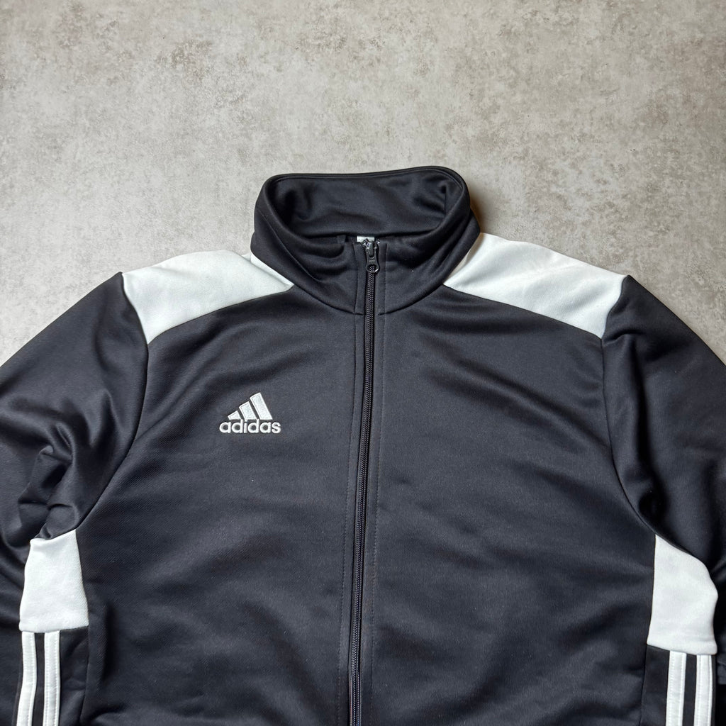 Black Adidas Zip Up Hoodie - L