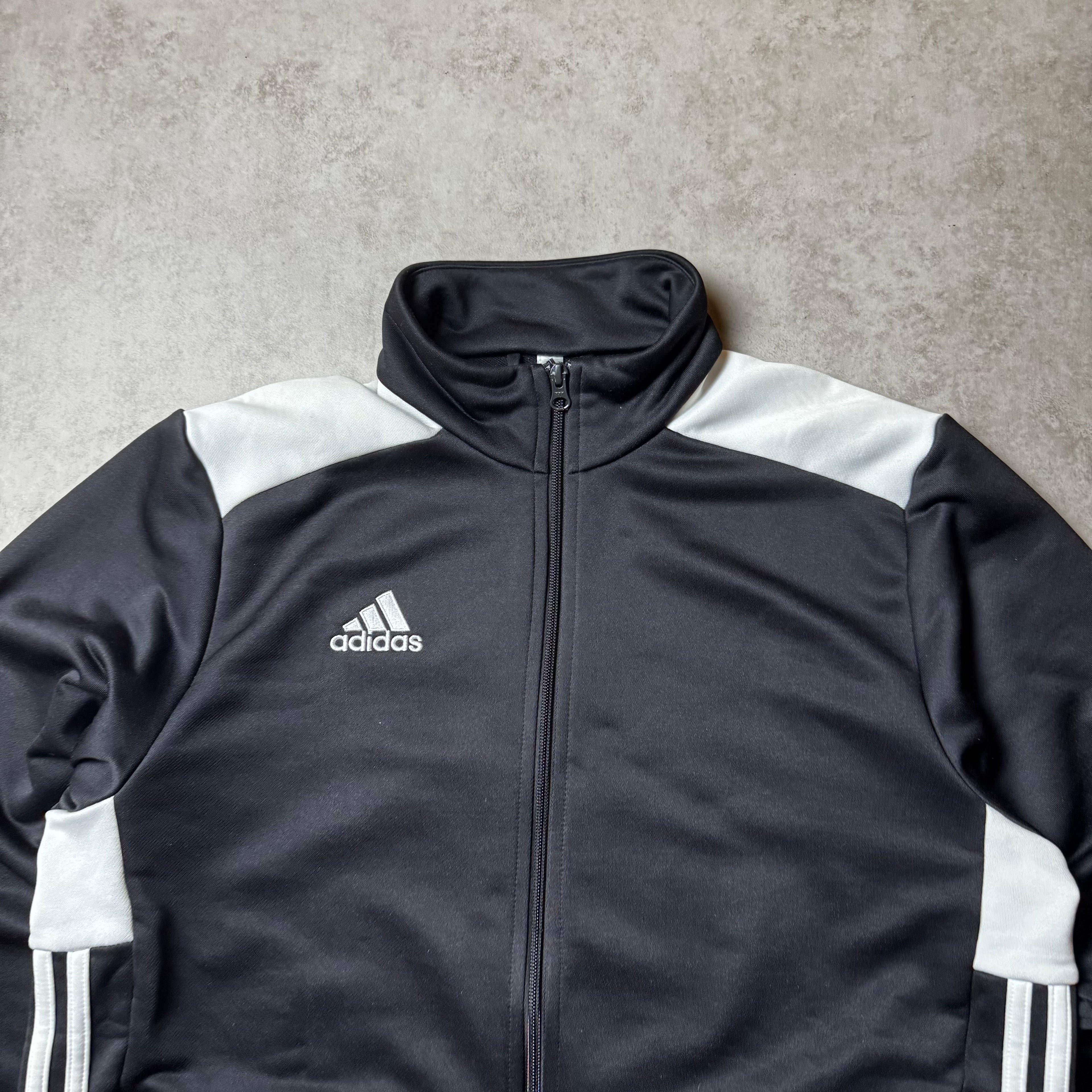 Black Adidas Zip Up Hoodie - L