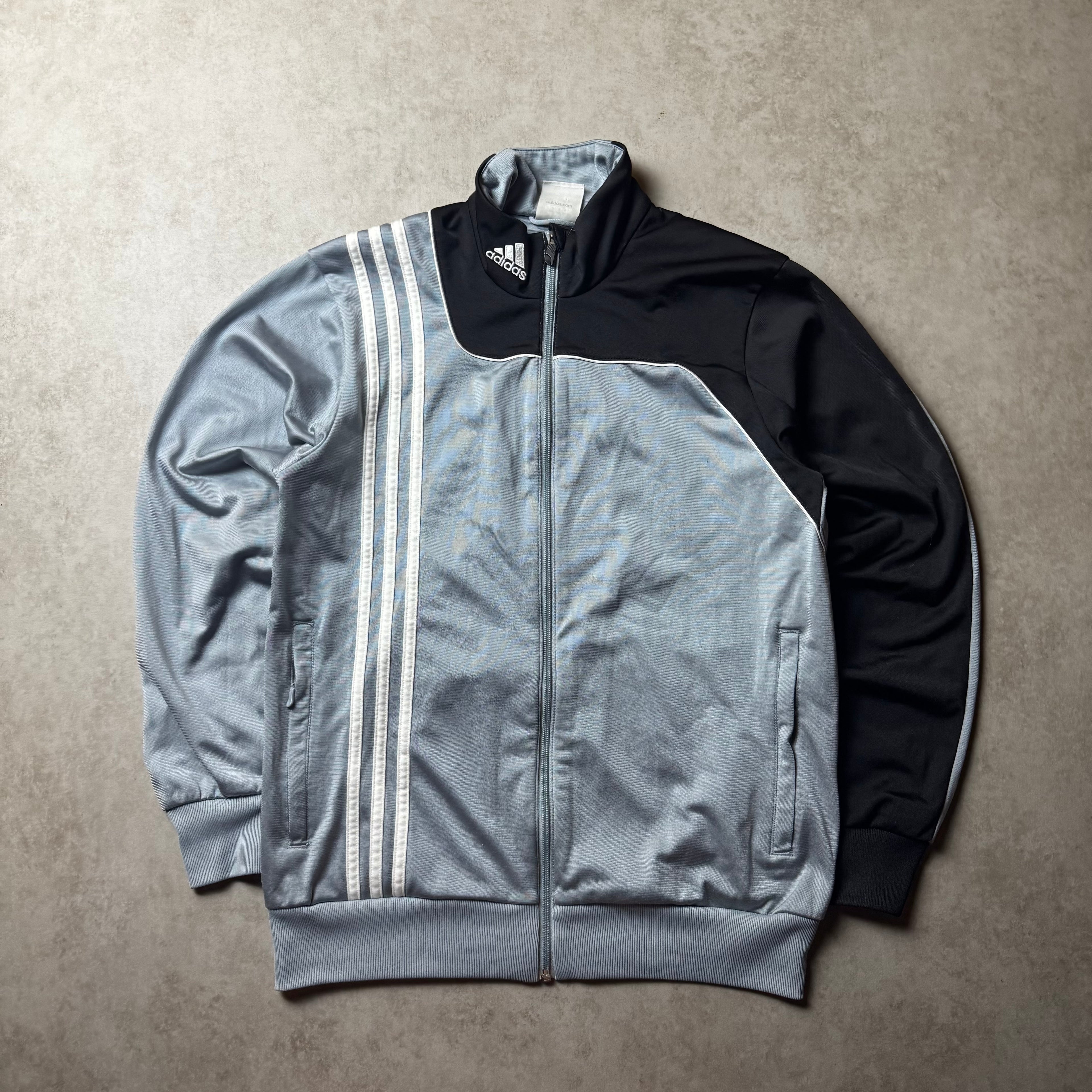 Gray Adidas Zip Up Hoodie - S