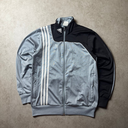 Gray Adidas Zip Up Hoodie - S
