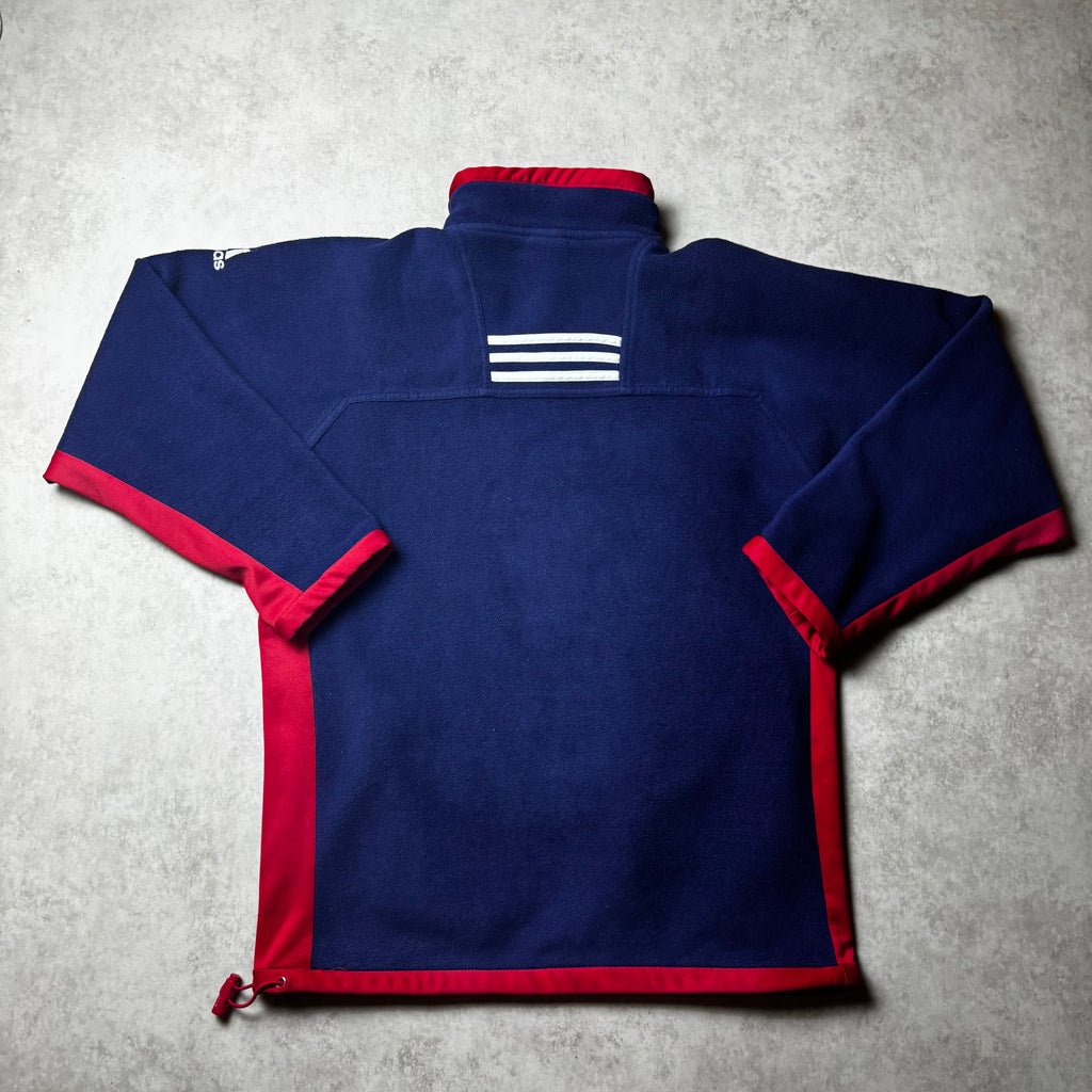Navy Vintage Adidas Quarter Zip - L