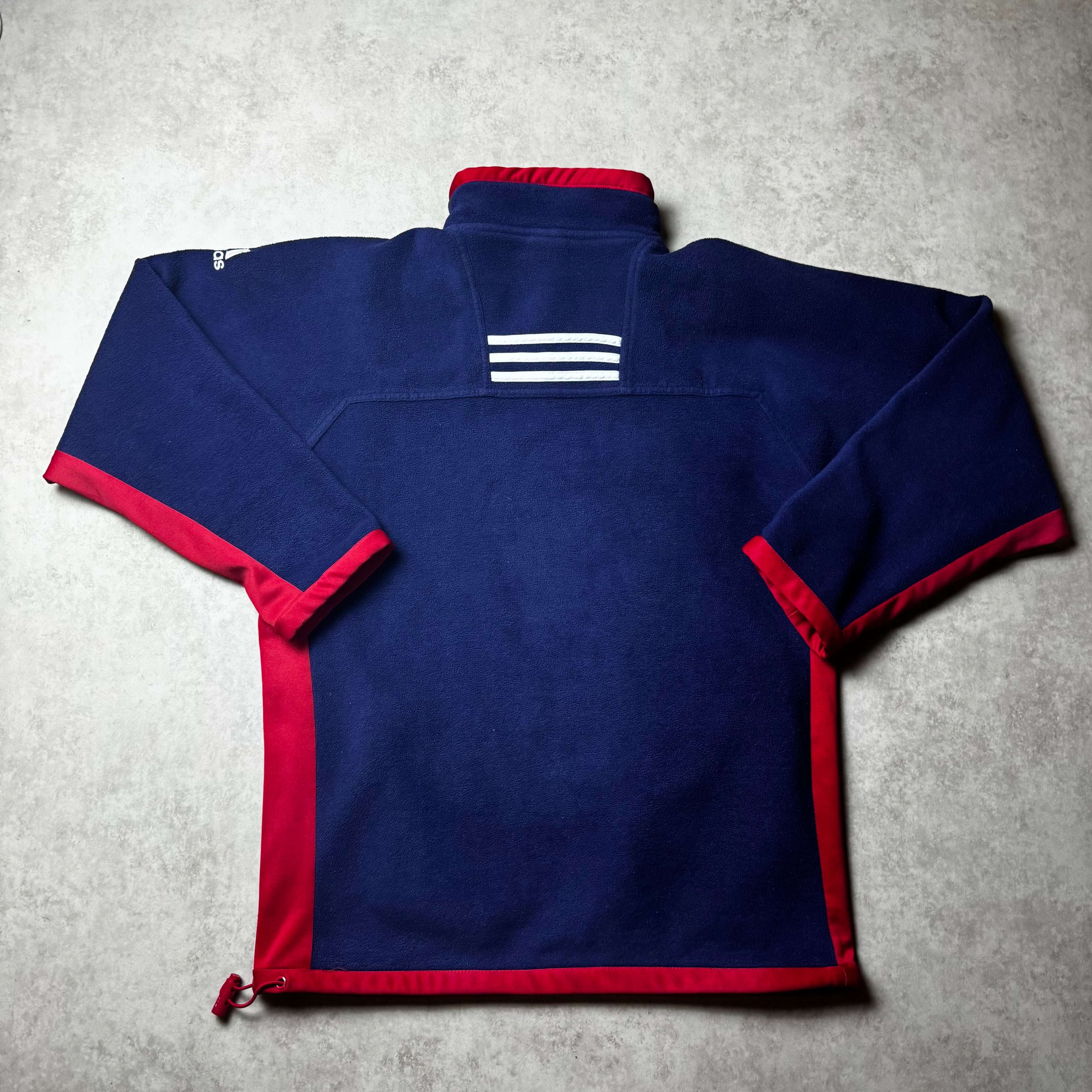 Navy Vintage Adidas Quarter Zip - L