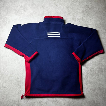 Navy Vintage Adidas Quarter Zip - L