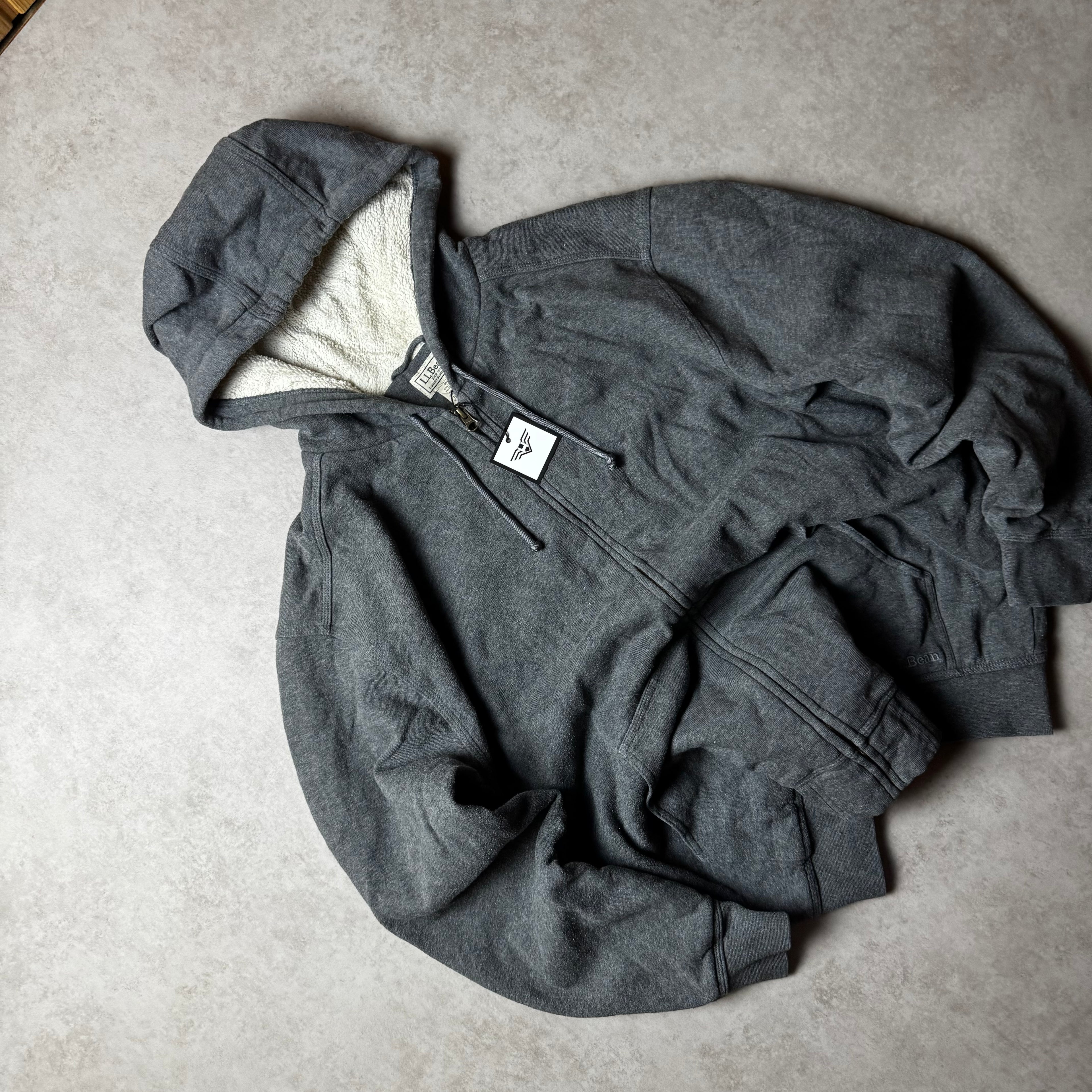 Gray L.L. Bean Zip Up Hoodie - Size L