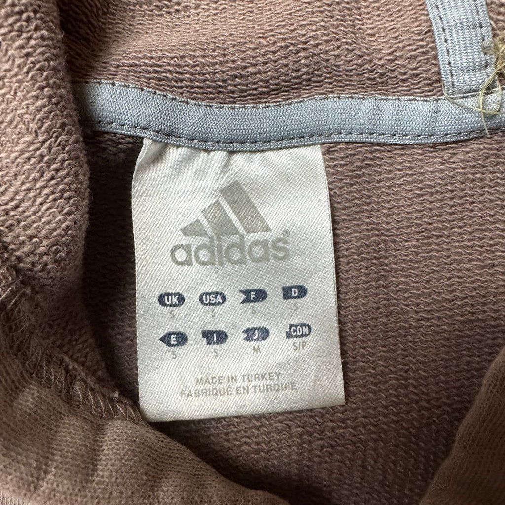 Brown Adidas Zip Up Hoodie - S