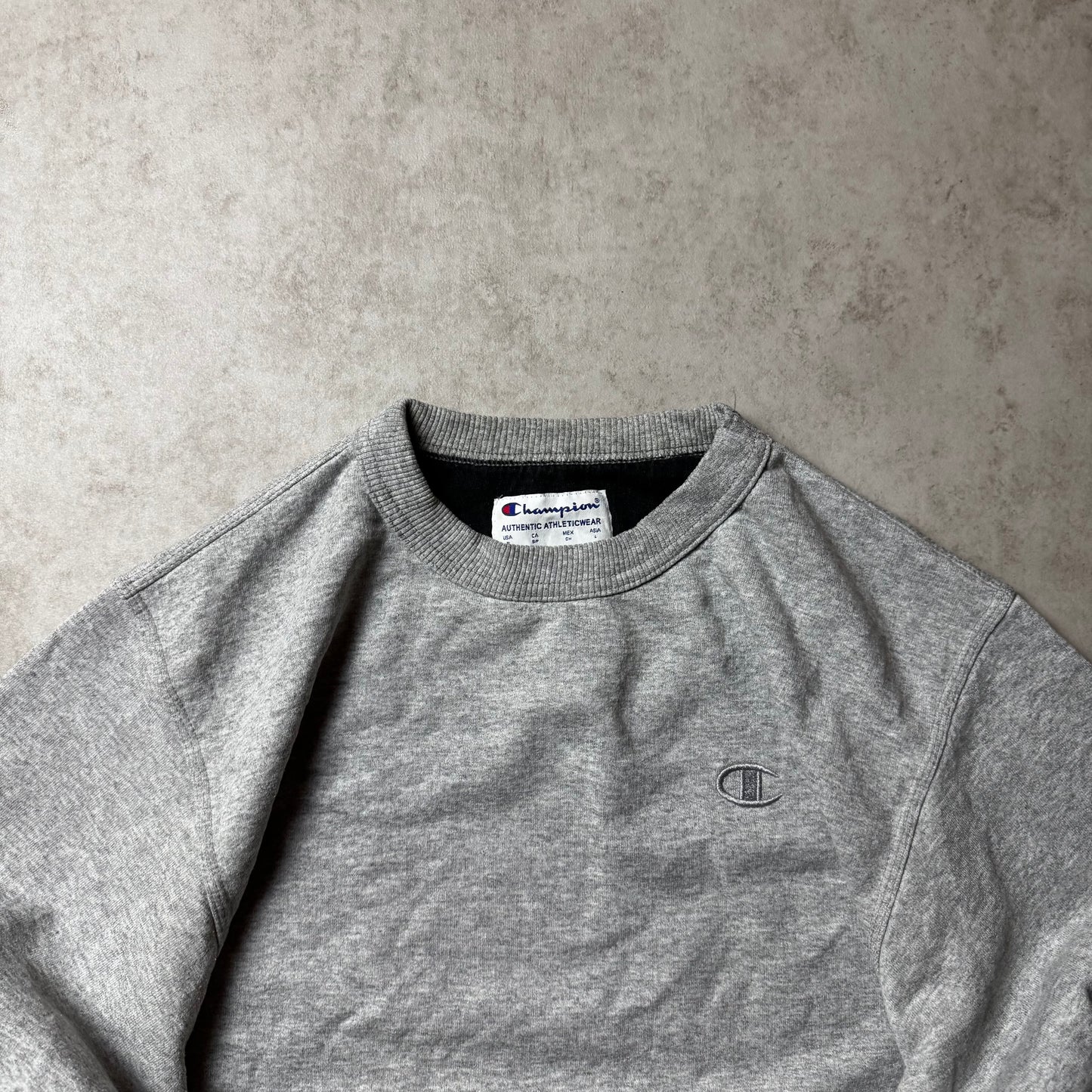 Gray Champion Logo Sweatshirt - Size S