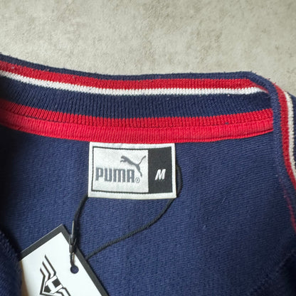 Navy Puma Vintage Quarter Zip - M