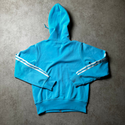 Light Blue Adidas Zip Up Hoodie - L