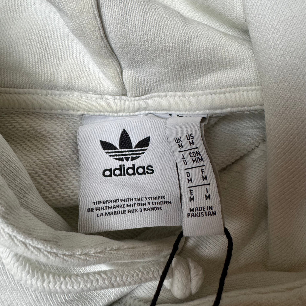 White Adidas Graphic Hoodie - M