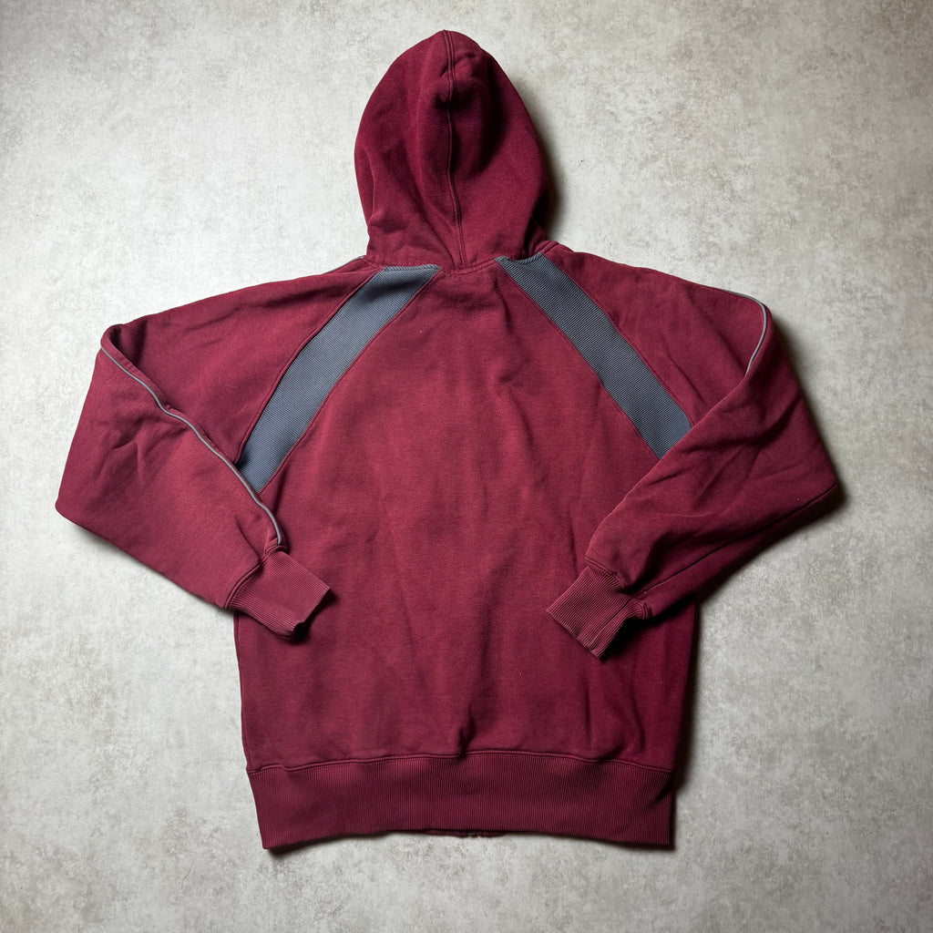 Dark Red Vintage Diesel Zip Up Hoodie - M