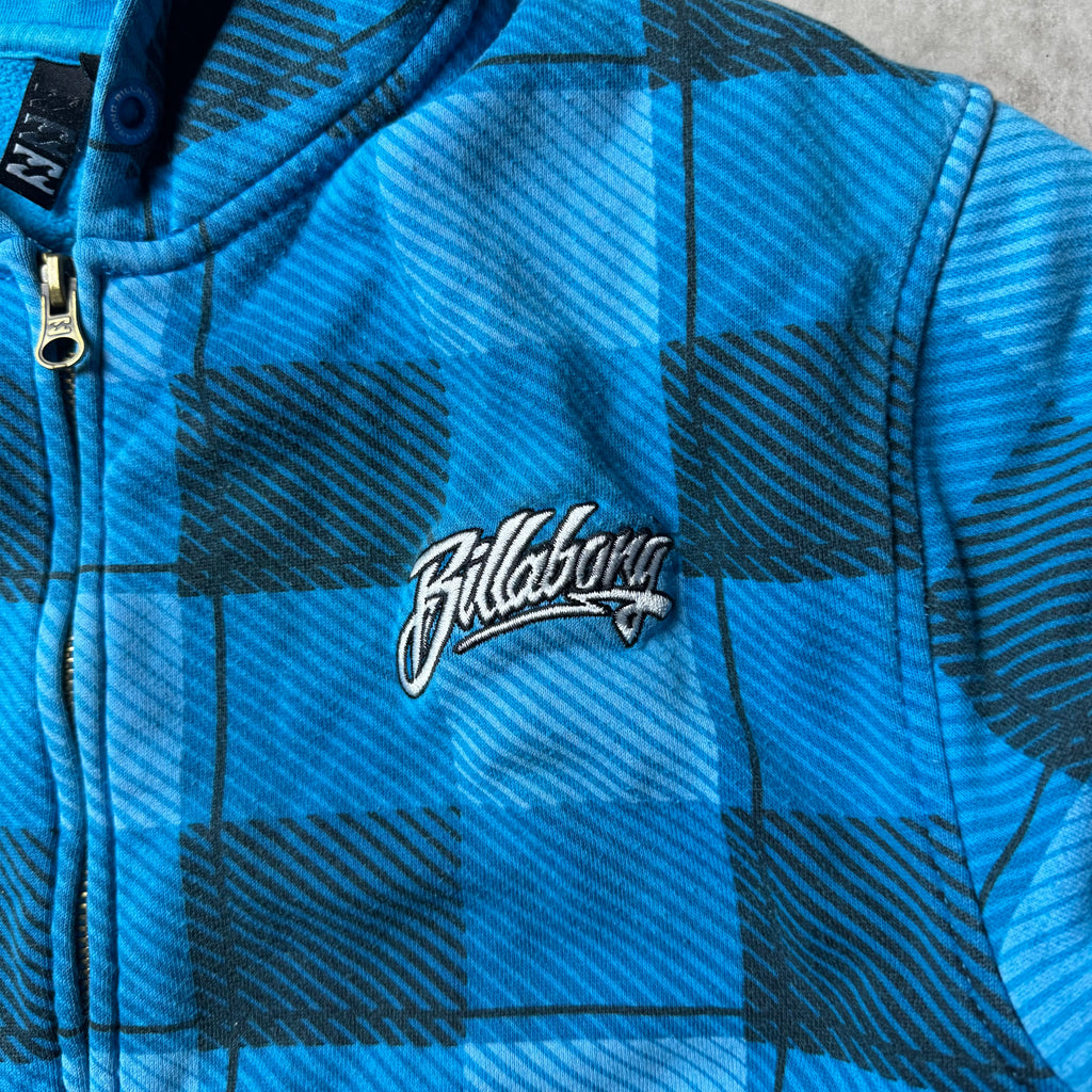 Blue Vintage Zip Up Billabong Hoodie - S