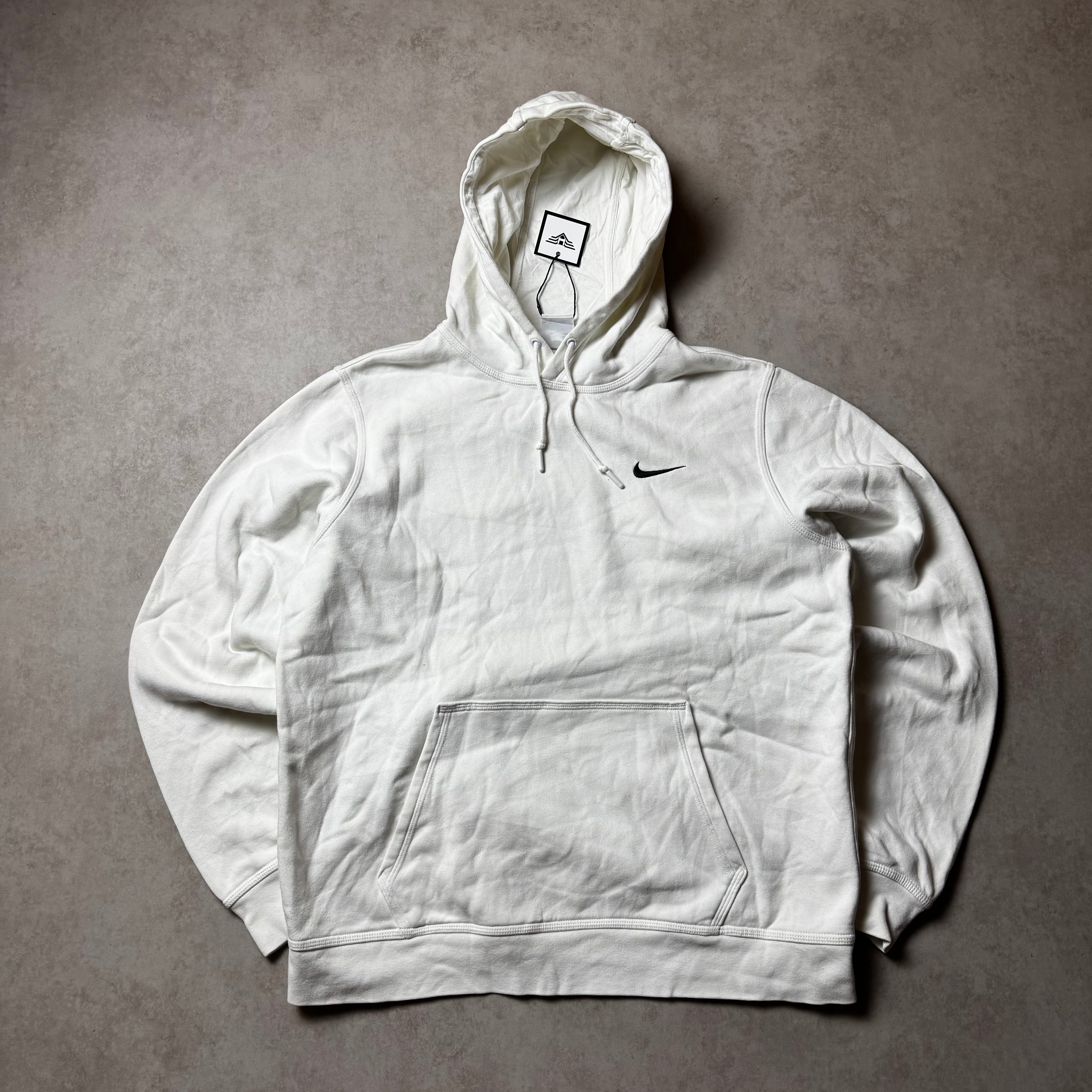 White Nike Hoodie - L