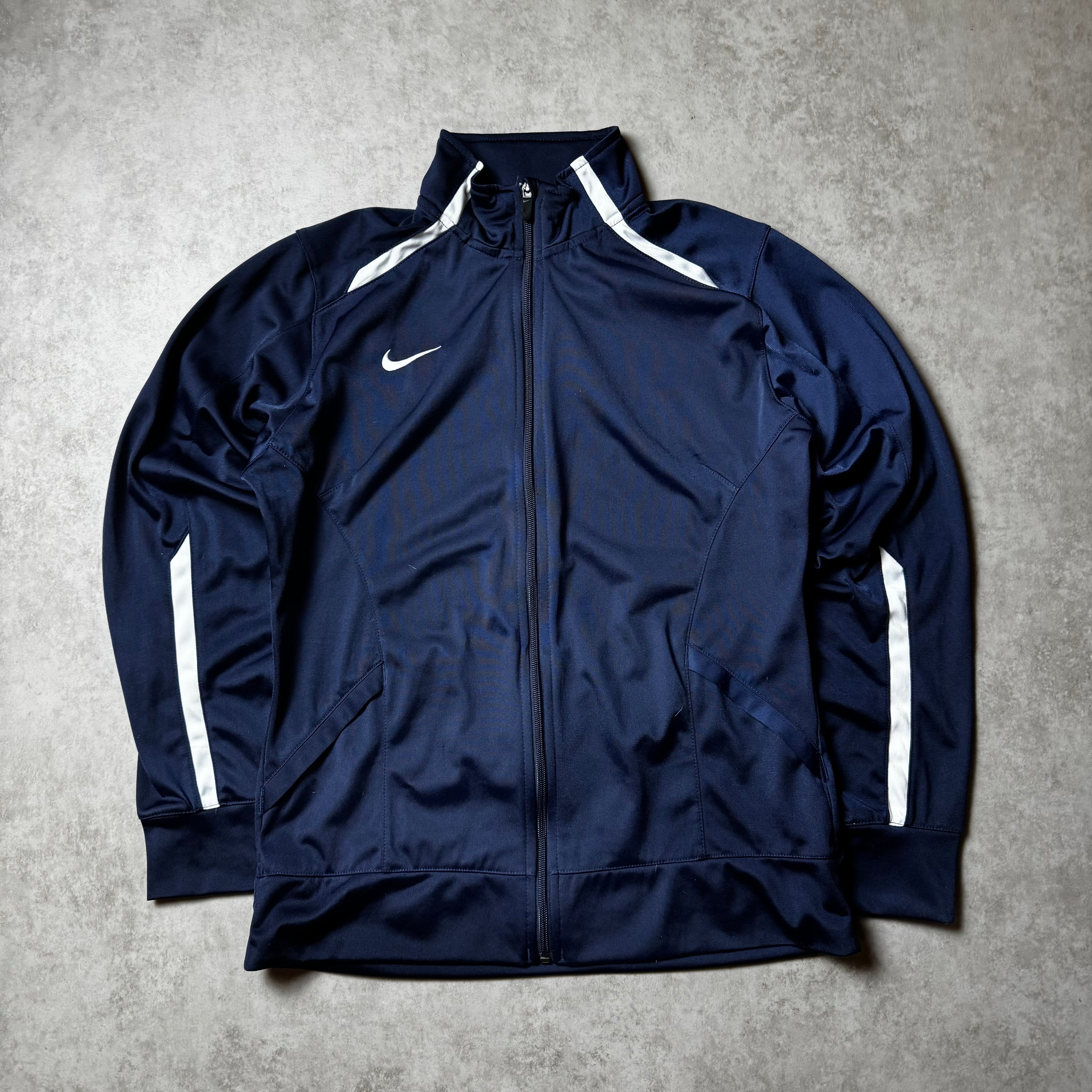 Navy Nike Zip Up Hoodie - L
