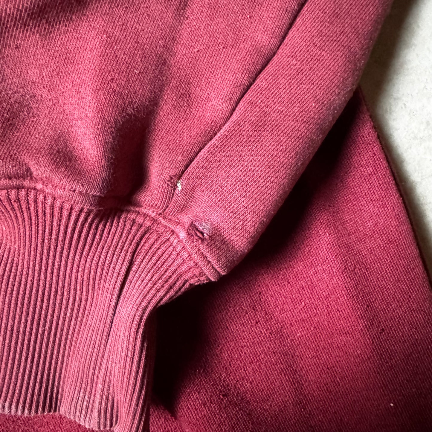 Dark Red Vintage Diesel Zip Up Hoodie - M