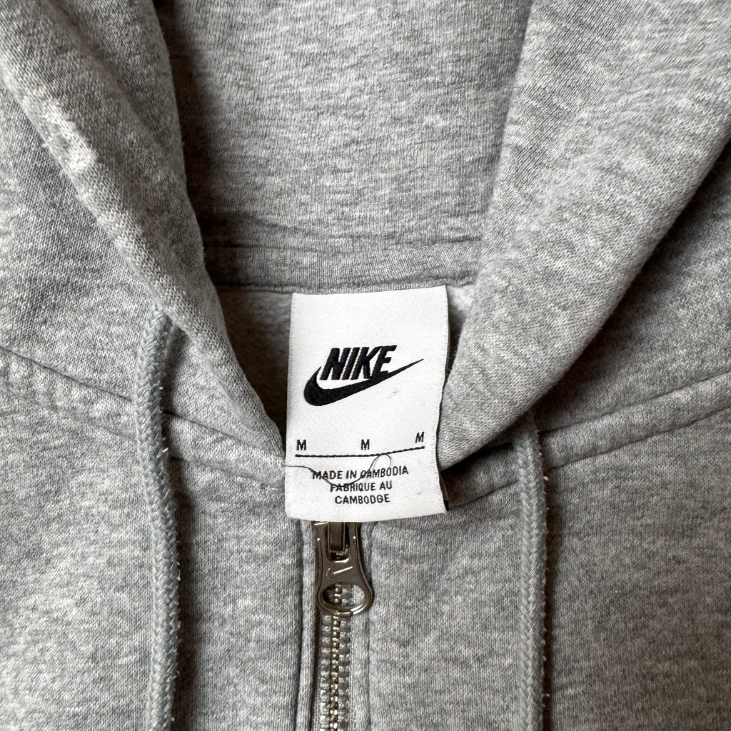 Gray Nike Custom Zip Up Hoodie - M