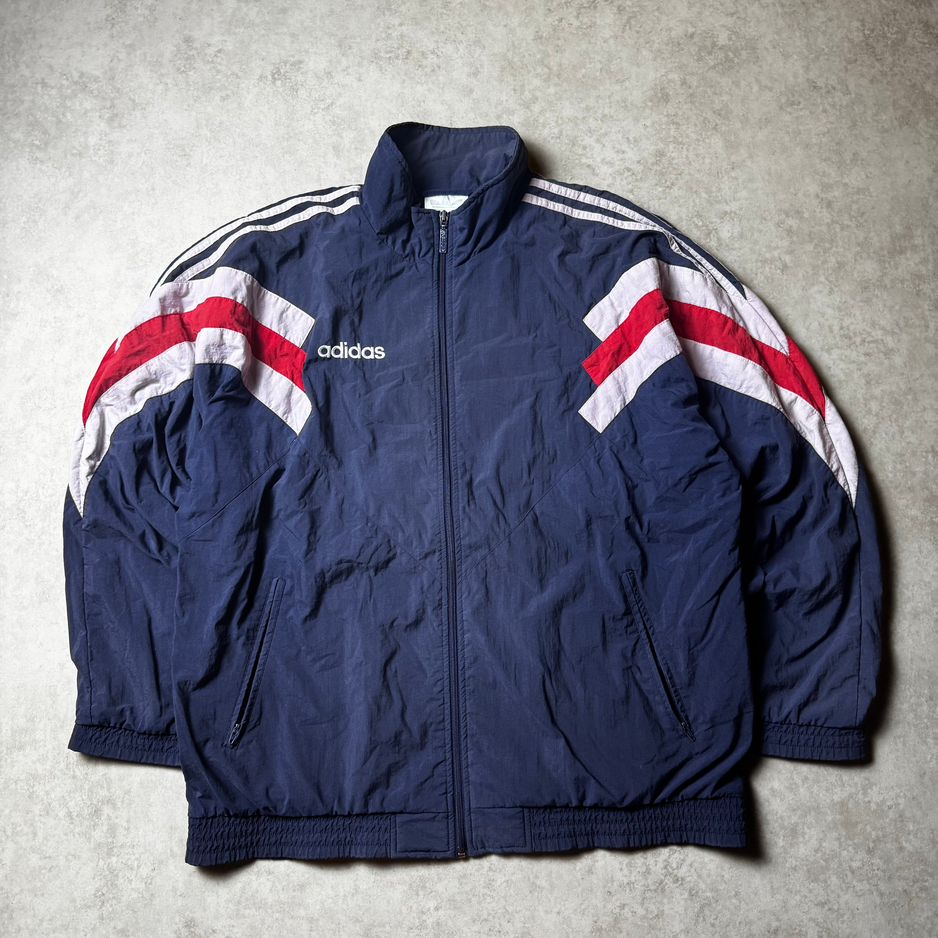 Navy Vintage Adidas Windbreaker - L