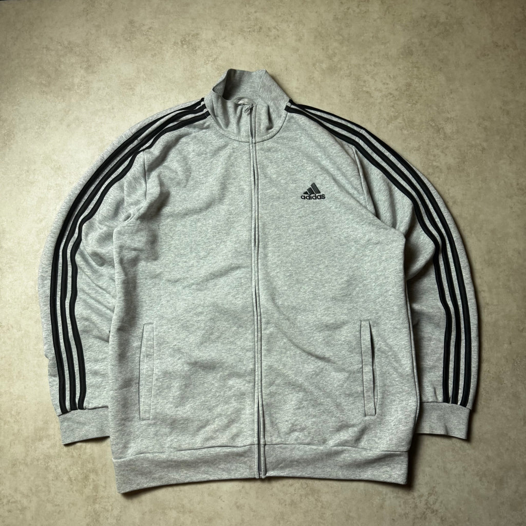 Gray Adidas Zip Up Hoodie - M
