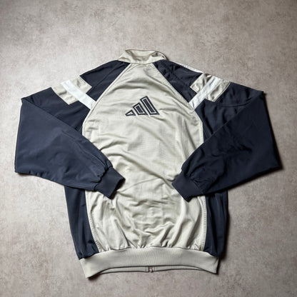 Gray Vintage Adidas Zip Up Hoodie - M