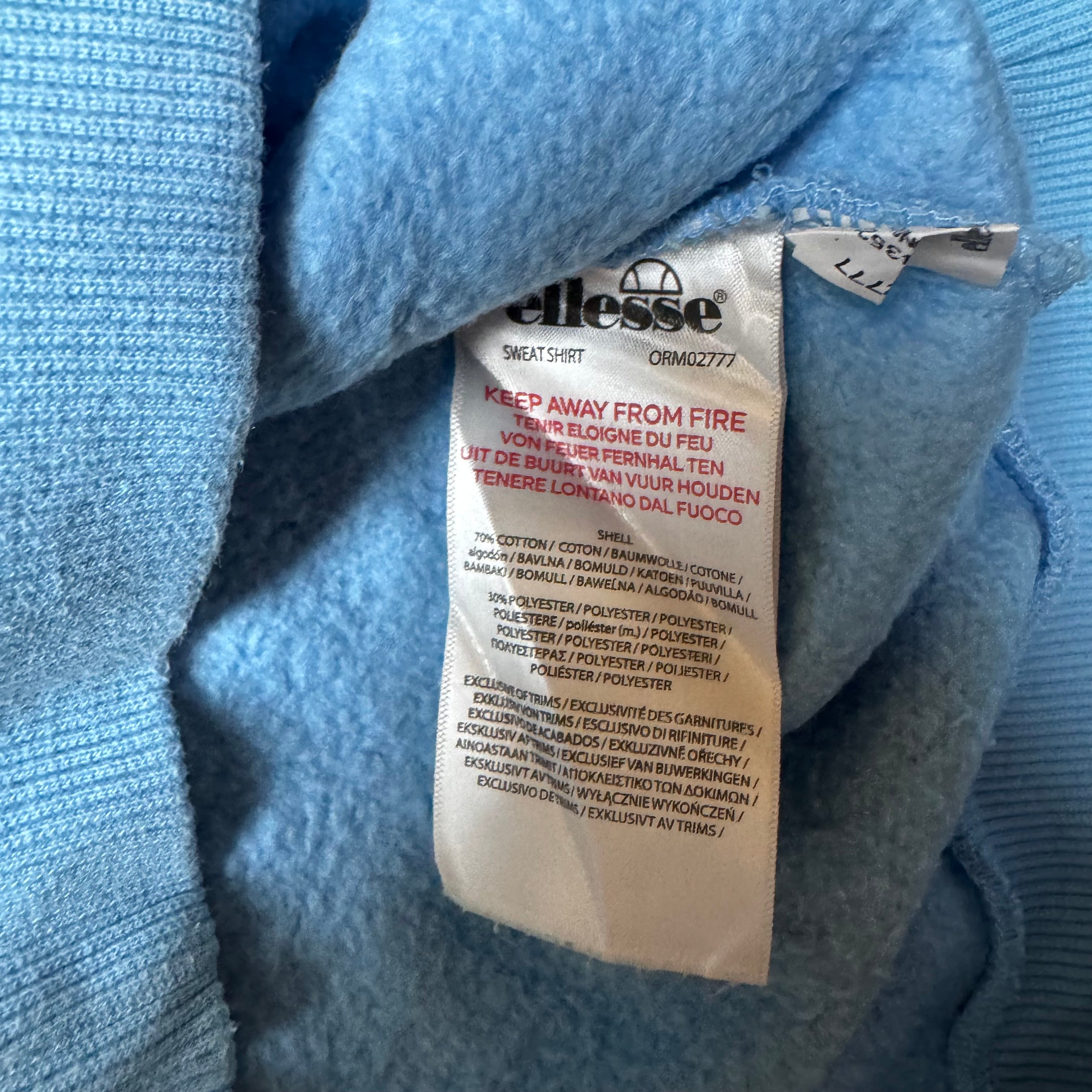 Light Blue Ellesse Sweatshirt - Size S