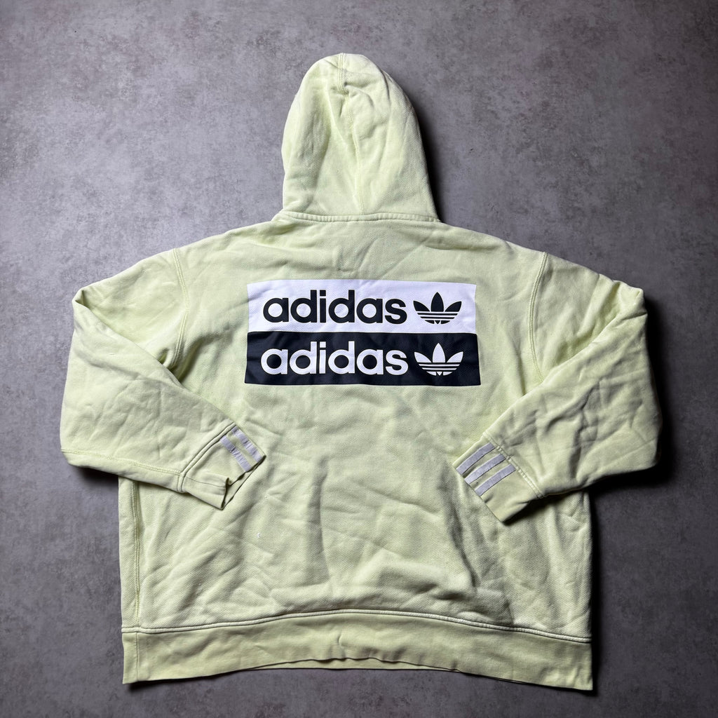 Mint Adidas Oversized Cropped Hoodie - L