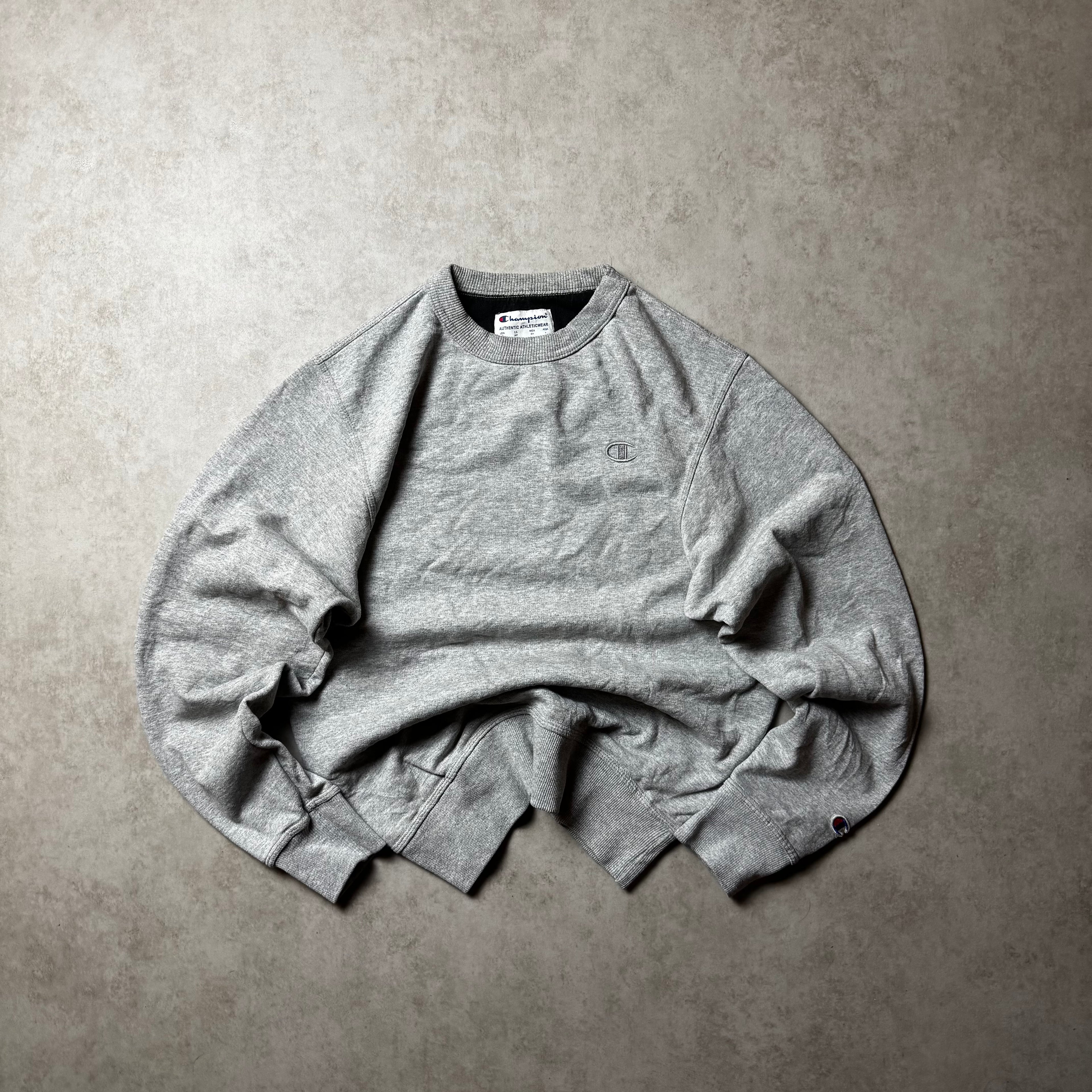 Gray Champion Logo Sweatshirt - Size S