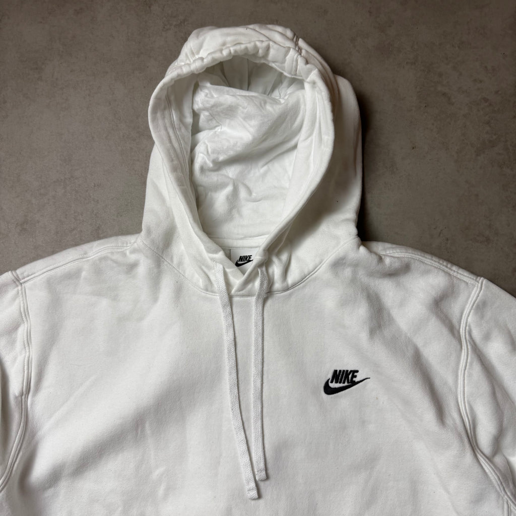 White Nike Hoodie - L